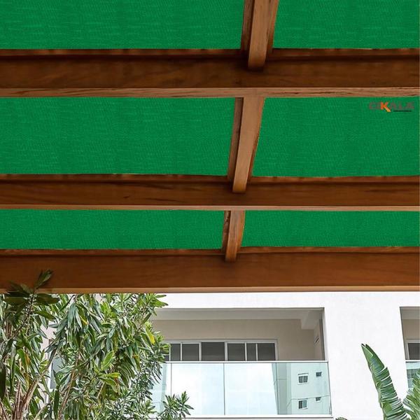 Imagem de Forro de Tela Sombreamento Shade Verde 4x1 Metros Para Pergolado Teto Cobertura Decoração Forração Telhado Ck200 Super Sombra