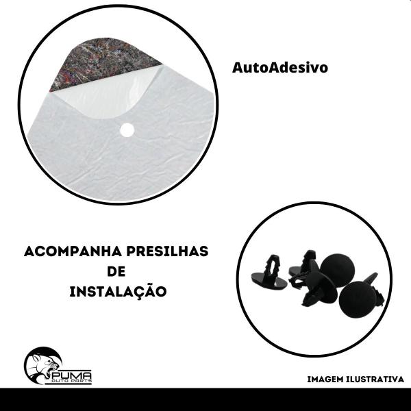 Imagem de Forro Do Capô Fastback Manta Acústica 2022 2023 2024 C/ Presilhas 