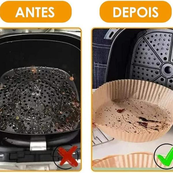 Imagem de Forro Forma Papel Descartável Antiaderente Air Fryer Com 150