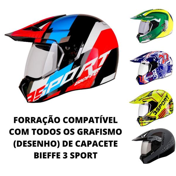 Imagem de Forro Forração Completa Capacete Bieffe 3 Sport Original