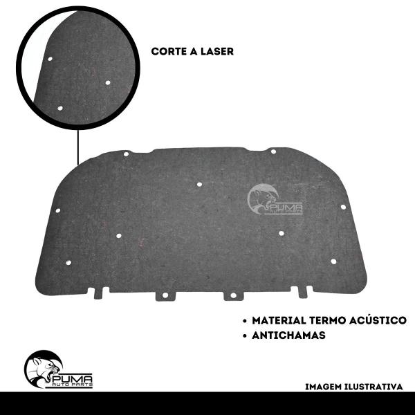 Imagem de Forro Manta Acústica Capô Lifan X60 2013 2014 2015 2016 2017 2018 2019 Presilha 