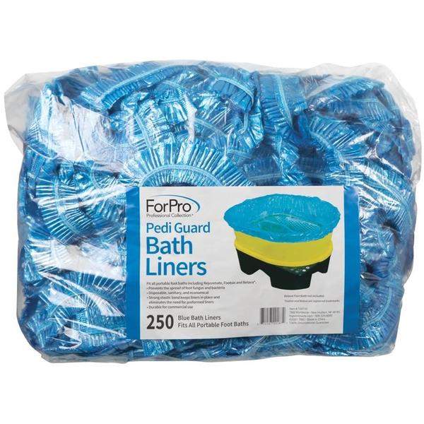 Forros de banho Pedi Guard para descartáveis azuis Pro 250 unidades - ForPro Professional Collection Imagem de Forros de banho Pedi Guard para descartáveis azuis Pro 250 unidades