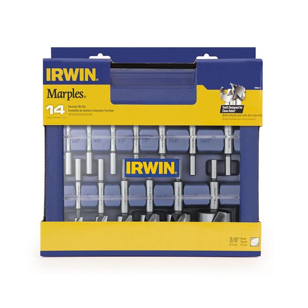 Imagem de Forstner Bit Set IRWIN Marples Wood Drill, aço carbono, 14 unidades