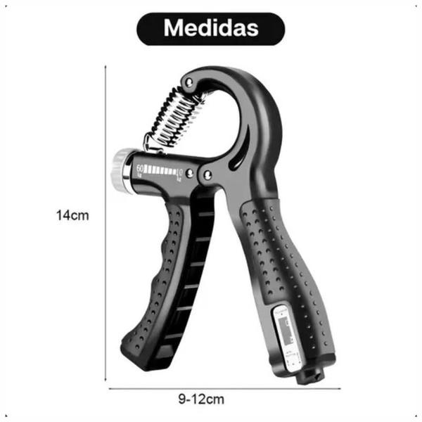 Imagem de Fortalecedor de Antebraço Hand Grip com Contador e Resistência Ajustável 5Kg a 60Kg