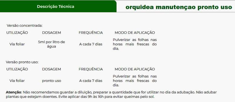 Imagem de FORTH Orquídeas Manutenção 500ml: Adubo Completo para Folhas Saudáveis e Crescimento das Orquídeas