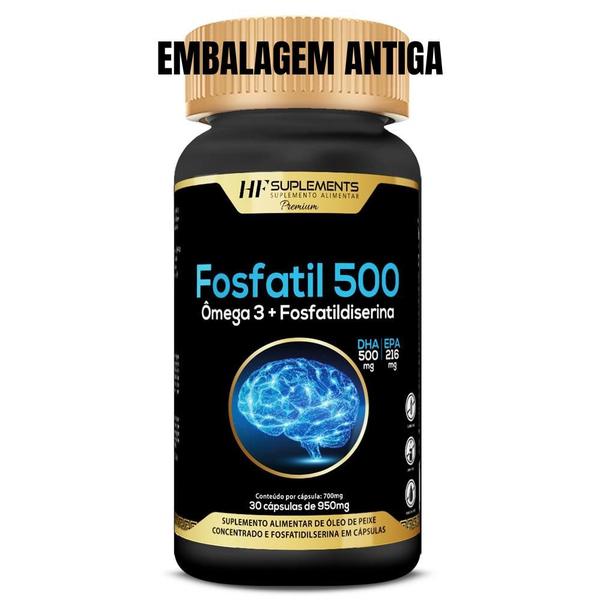 Imagem de Fosfatil 500 Omega 3 + Fosfatidilserina 30caps HF Suplements