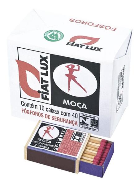 Fósforo Fiat Lux 10 Caixas Com 40u Kit 3 Imagem de Fósforo Fiat Lux 10 Caixas Com 40u Kit 3