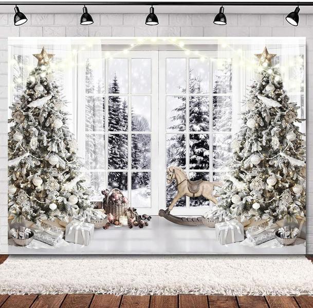 Imagem de Foto: pano de fundo Alltten Christmas White, 2,4 x 1,8 m, vinil F107