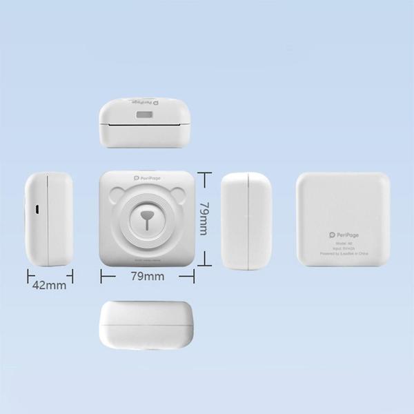 Imagem de Foto sem fio portátil térmica da imagem da posição da impressora 58mm de Bluetooth mini para o telefone