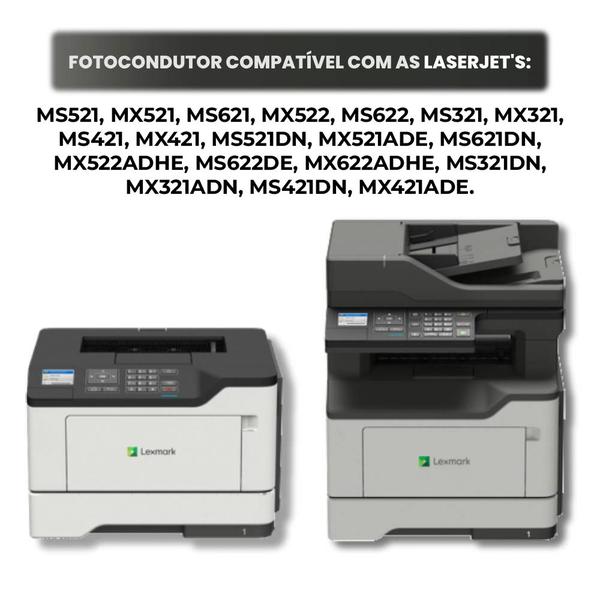 Imagem de Fotocondutor Impressora Lexmark 56f0z00 60k Compatível