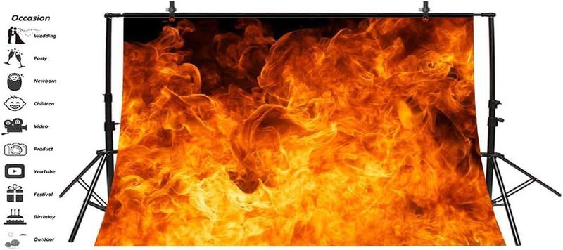 Imagem de Fotografia de vinil Backdrop Baocicco Roaring Flame 150x120cm