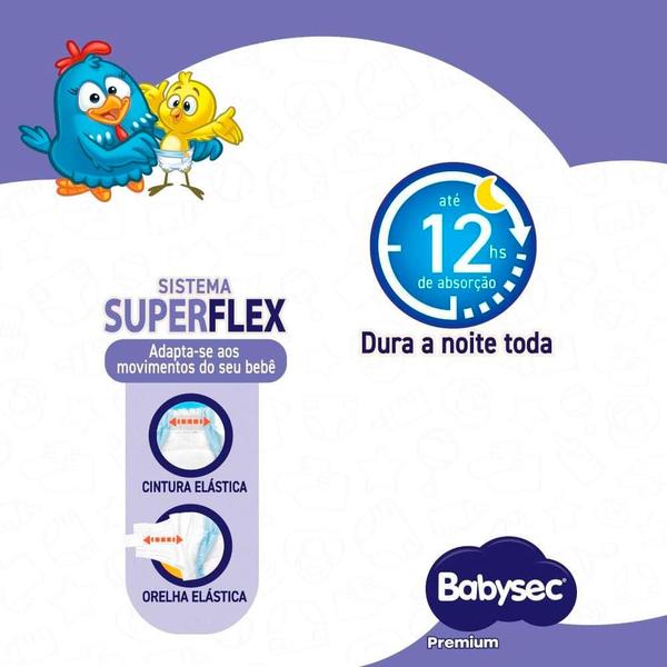 Imagem de Fralda Babysec Premium Tamanho XG Pacote Mega com 24 Unidades Descartáveis