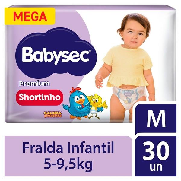 Imagem de Fralda Babysec Shortinho Mega Tamanho M 30 Unidades