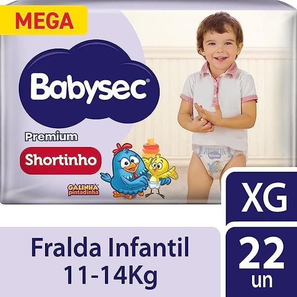 Imagem de Fralda Babysec Shortinho Pants Galinha Pintadinha XG com 22 unidades