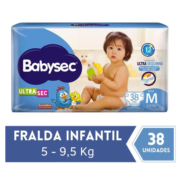Fralda BabySec Ultra Mega 6 Pacotes Tamanho M Imagem de Fralda BabySec Ultra Mega 6 Pacotes Tamanho M