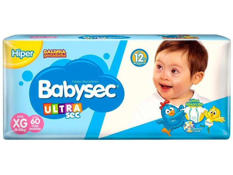 Imagem de Fralda Babysec Ultrasec Galinha Pintadinha Tam. XG 11 a 14kg 60 Unidades