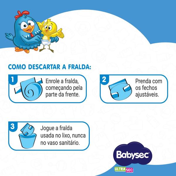 Imagem de Fralda Babysec Ultrasec Mega M com 38 unidades - 5 a 9,5kg