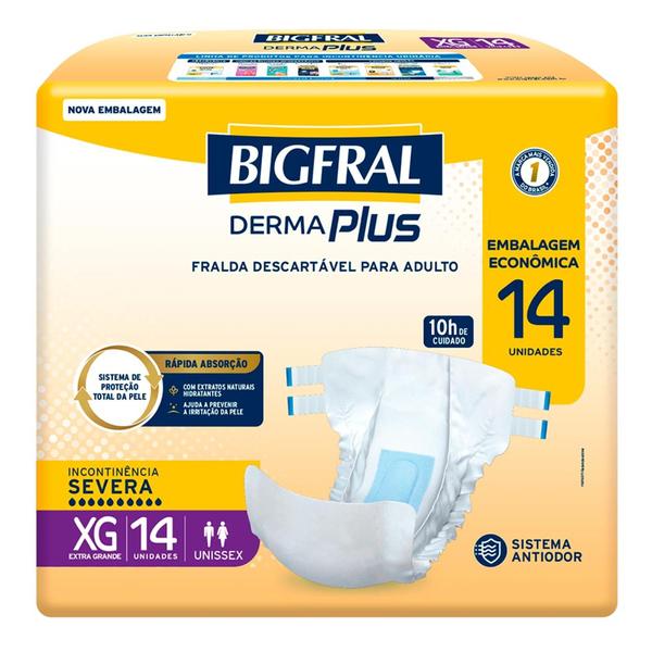 Imagem de Fralda Bigfral derma Plus M com 18 fraldas