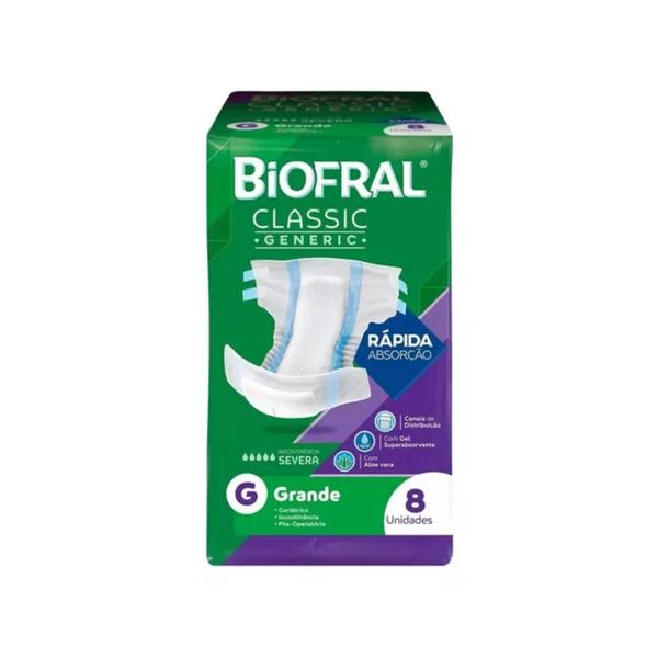 Imagem de Fralda Biofral Classic Generic G C/8 - Kit 9 Und