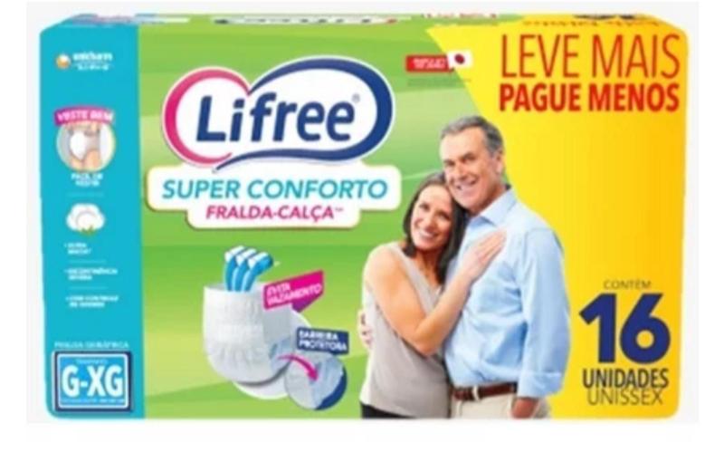 Imagem de fralda calça adulto lifree super conforto com 16 g/eg  - Unicharm do Brasil