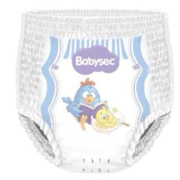 Imagem de Fralda Calça Babysec Premium Mega Galinha pintadinha Shortinho PANTS Tamanho M  34 UNIDADES 