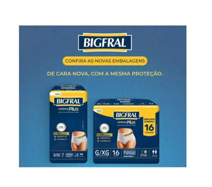 Imagem de Fralda Calça Geriátrica Adulto Unissex Bigfral Pants Derma Plus G/XG 64u