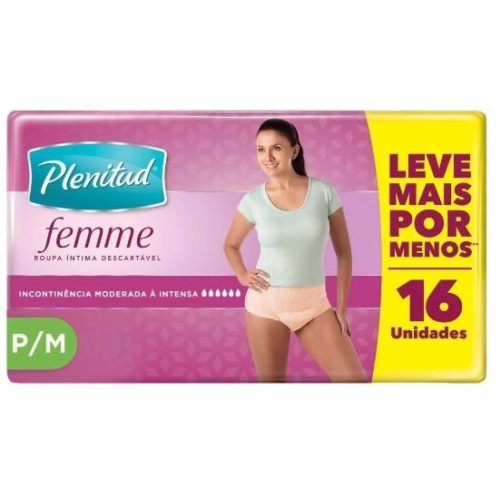 Imagem de Fralda Calça Geriátrica Feminina Plenitud Femme P/M 16 unid