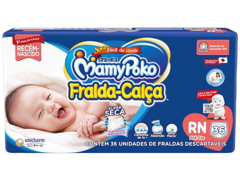 Imagem de Fralda Calça MamyPoko Tam. RN até 5kg  - 36 Unidades