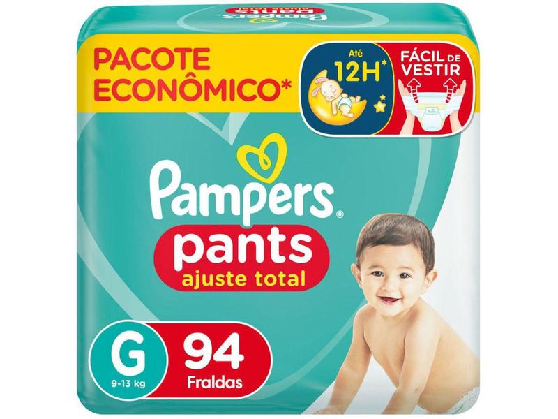 Imagem de Fralda Calça Pampers Pants Ajuste Total - Tam. G 9 a 13kg 94 Unidades