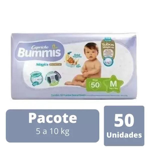 Imagem de Fralda Capricho Bummis 3 Pacotes Tamanho M 50 Unidades Cada