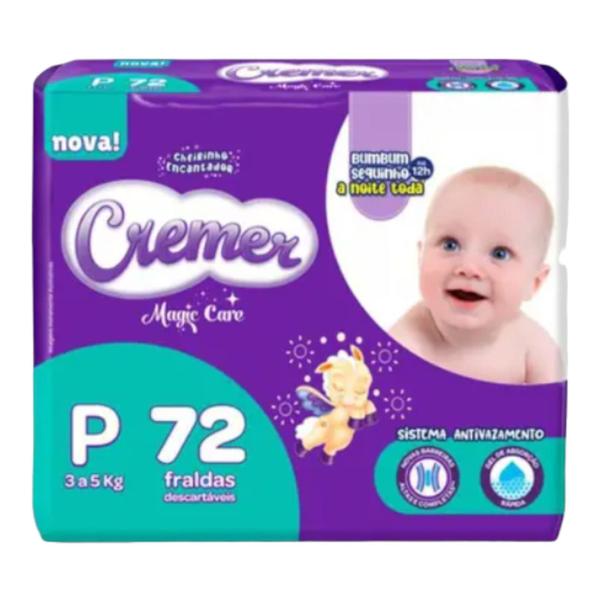 Imagem de Fralda Cremer Magic Care Tamanho P ( 3 a 5kg) 72UN