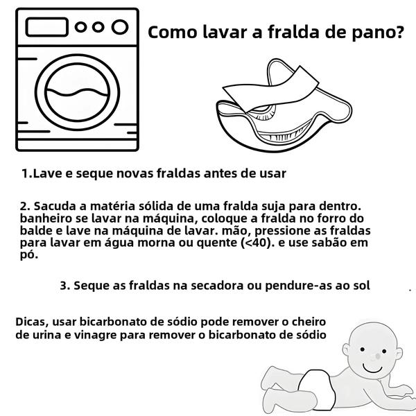 Imagem de Fralda de Bebê Reutilizável e Lavável Happyflute - Ajustável e Ecológica