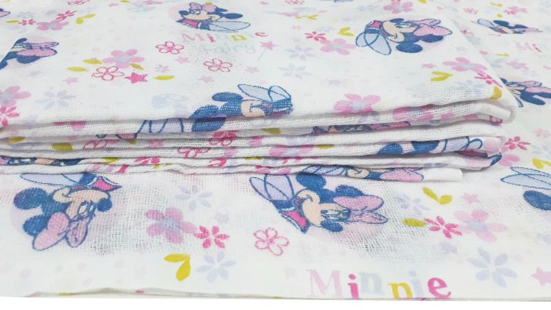 Imagem de Fralda De Pano Estampada Minnie Disney Com 10 Unidades