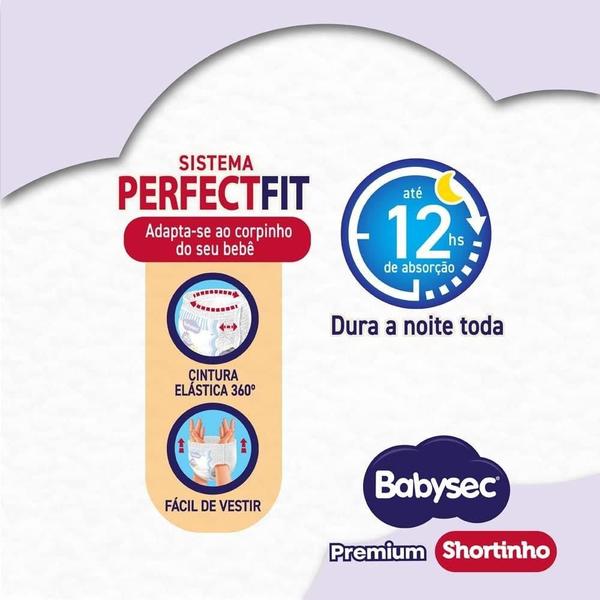 Imagem de Fralda Descartável Babysec Shortinho Hiper Extra Extra Grande - 2 Pacotes com 42 Fraldas - Total 84 Tiras