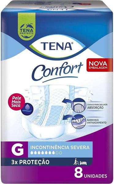 Imagem de Fralda descartavel biofral tena confort plus g c/ 8 unid