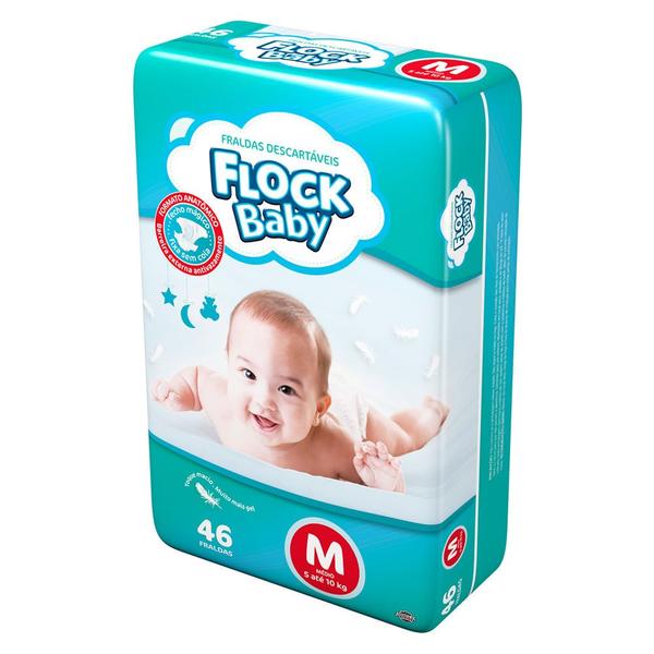 Imagem de Fralda Descartável Flock Baby M 46 Tiras