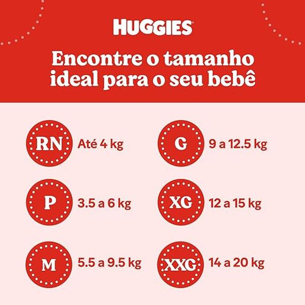 Imagem de Fralda Descartável Huggies -  Tripla Proteção HIPER - Tam. M (5,5 a 9,5kg) - 92 Unidades