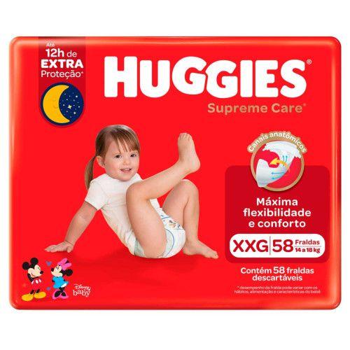 Imagem de Fralda Descartável Infantil Huggies Supreme Care XXG 58 Unidades