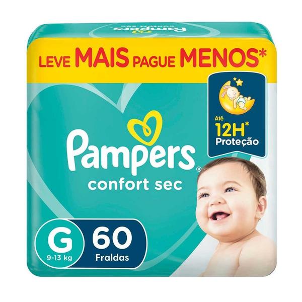 Imagem de Fralda Descartável Pampers Confort Sec Super G 60 Unidades