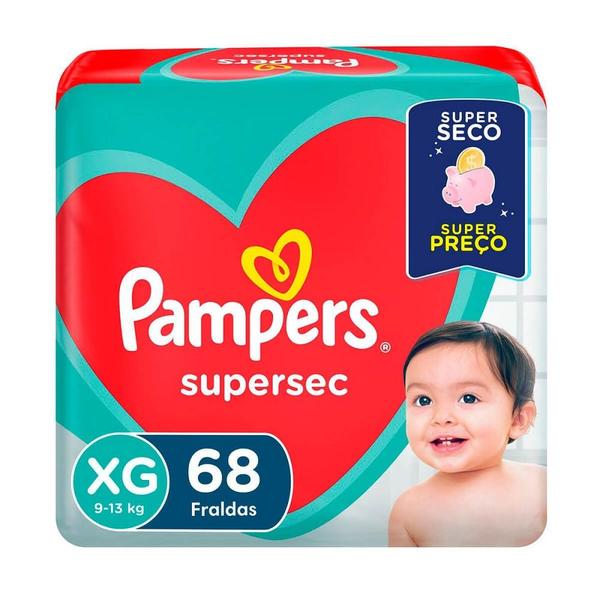 Imagem de Fralda Descartável Pampers Supersec Jumbo 68 Unidades XG