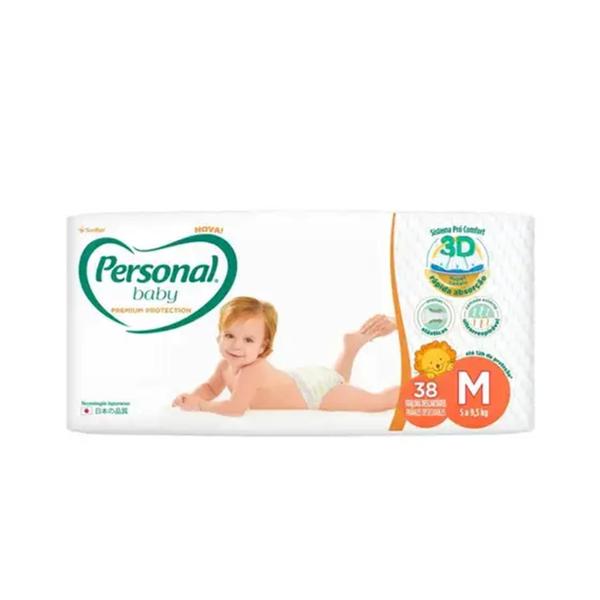 Imagem de Fralda Descartavel Personal Premium Mega 3 Pacotes Tamanho M Com 38 Unidades Cada