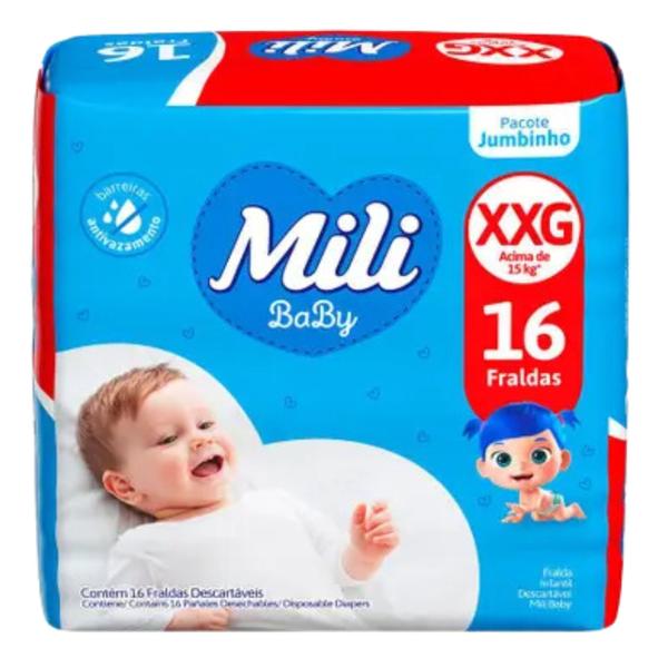 Imagem de Fralda Descartável Tam XXG Jumbinho - Mili Baby