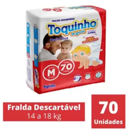 Imagem de Fralda Descartável Toquinho Basic Plus M 70  Fraldas 