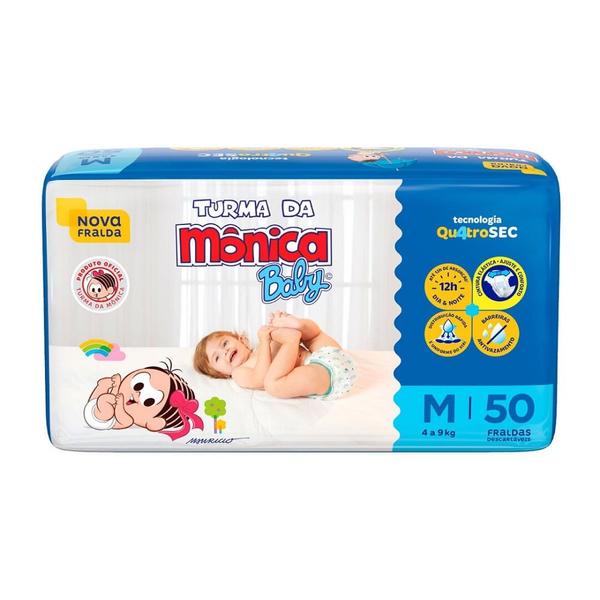 Fralda Descartável Turma da Mônica Baby Mega M 50 Unidades Fralda Descartável Turma da Mônica Baby Mega M 50 Unidades