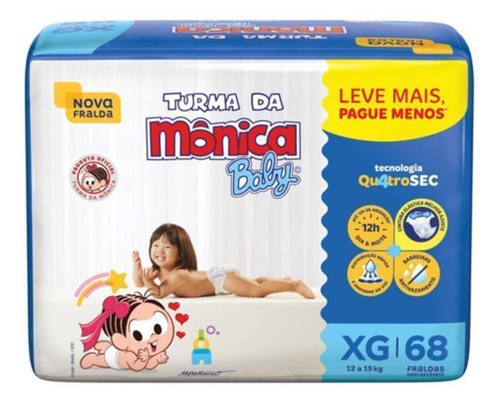 Imagem de Fralda Descartável Turma Da Mônica Baby Xg Com 68 Un