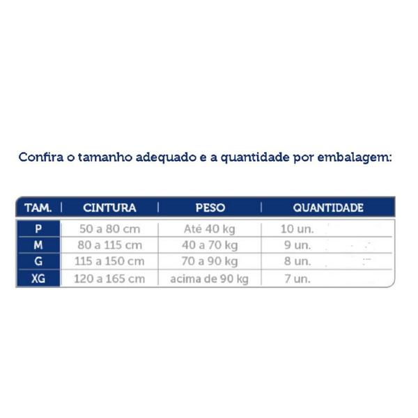 Imagem de Fralda Geriátrica Adulto  Incontinência Mili Vita  Tamanho G  3 Pacotes c/ 8   (Total 24 Fraldas)