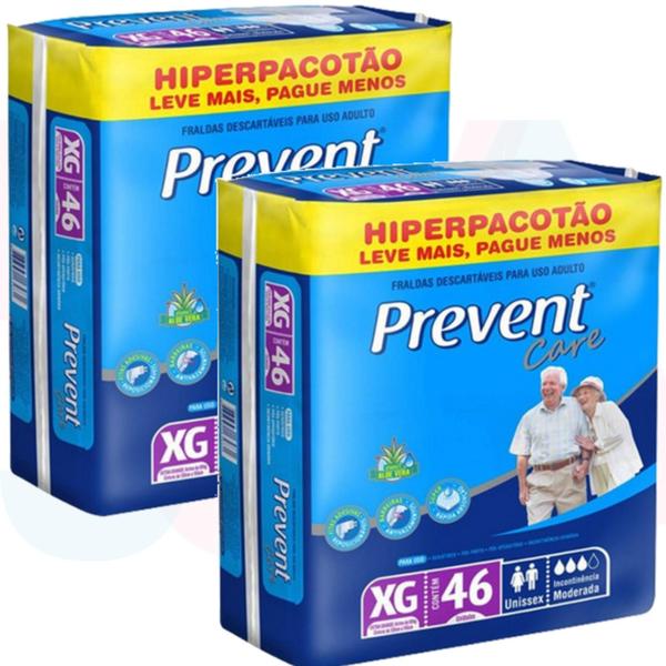 Imagem de Fralda Geriátrica/adulto Prevent Care Xg - 2 Pacotes C/92un