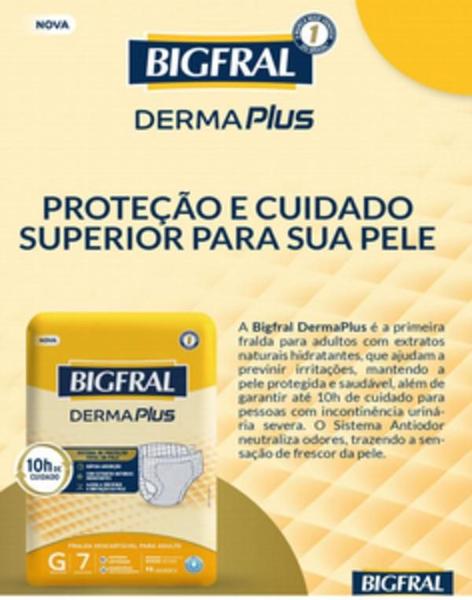 Imagem de Fralda Geriátrica Bigfral Derma Plus G Com 7 Unidades