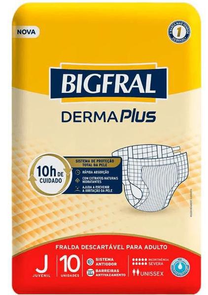 Imagem de Fralda Geriátrica Bigfral Derma Plus Juvenil com 10 Unidades