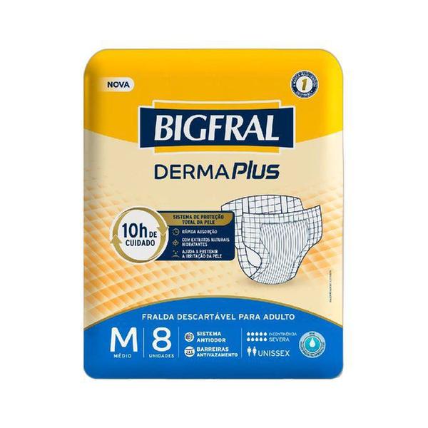 Imagem de Fralda geriatrica bigfral derma plus m c/8